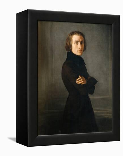 Portrait of Franz Liszt-Henri Lehmann-Framed Premier Image Canvas