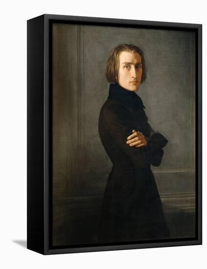 Portrait of Franz Liszt-Henri Lehmann-Framed Premier Image Canvas