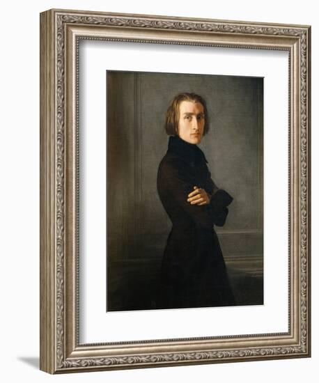 Portrait of Franz Liszt-Henri Lehmann-Framed Giclee Print