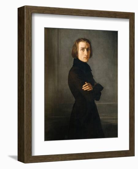 Portrait of Franz Liszt-Henri Lehmann-Framed Giclee Print