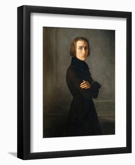 Portrait of Franz Liszt-Henri Lehmann-Framed Giclee Print