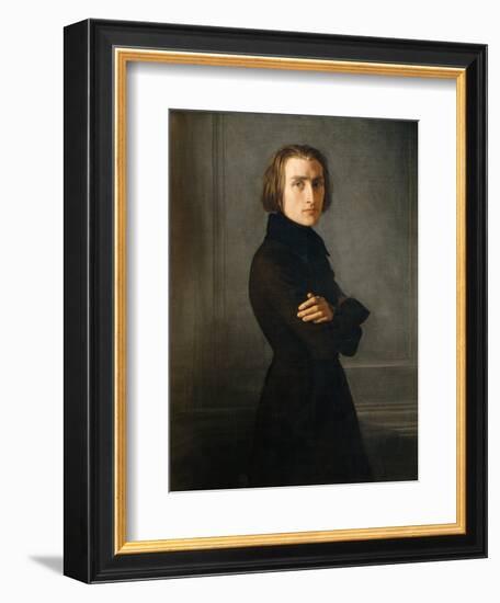 Portrait of Franz Liszt-Henri Lehmann-Framed Giclee Print