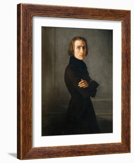 Portrait of Franz Liszt-Henri Lehmann-Framed Giclee Print