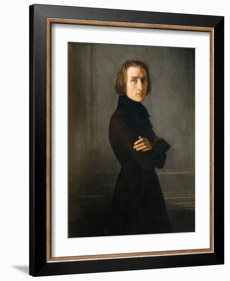 Portrait of Franz Liszt-Henri Lehmann-Framed Giclee Print