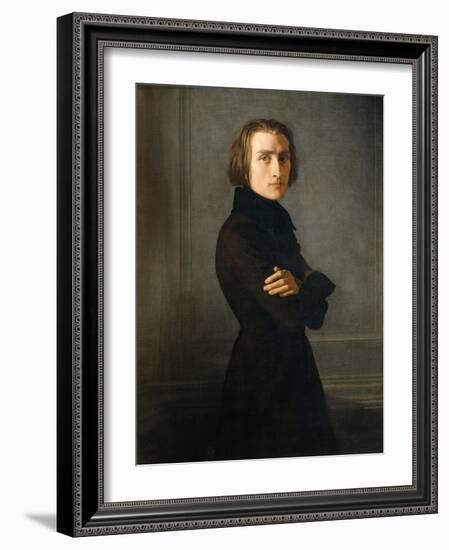 Portrait of Franz Liszt-Henri Lehmann-Framed Giclee Print