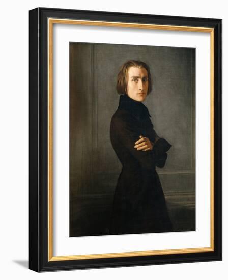 Portrait of Franz Liszt-Henri Lehmann-Framed Giclee Print