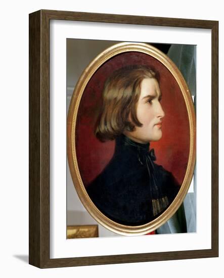 Portrait of Franz Liszt-Charles Edouard Boutibonne-Framed Giclee Print