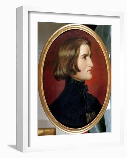 Portrait of Franz Liszt-Charles Edouard Boutibonne-Framed Giclee Print