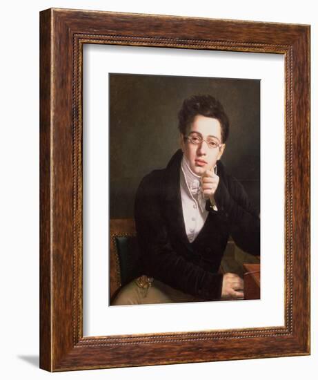 Portrait of Franz Schubert (1797-1828), Austrian Composer, Aged 17, circa 1814-null-Framed Giclee Print