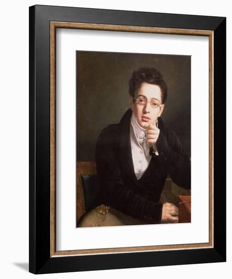 Portrait of Franz Schubert (1797-1828), Austrian Composer, Aged 17, circa 1814-null-Framed Giclee Print