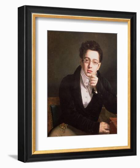 Portrait of Franz Schubert (1797-1828), Austrian Composer, Aged 17, circa 1814-null-Framed Giclee Print