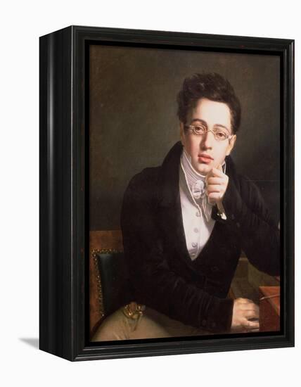 Portrait of Franz Schubert (1797-1828), Austrian Composer, Aged 17, circa 1814-null-Framed Premier Image Canvas