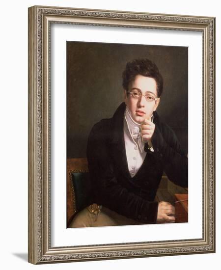 Portrait of Franz Schubert (1797-1828), Austrian Composer, Aged 17, circa 1814-null-Framed Giclee Print