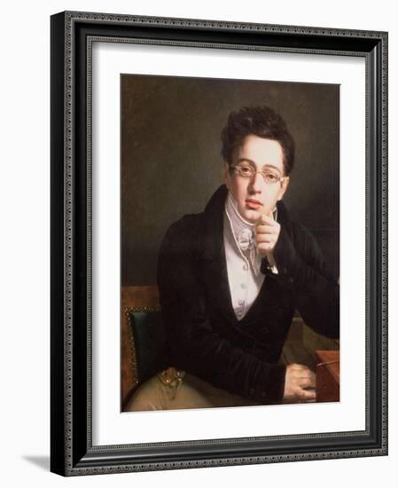 Portrait of Franz Schubert (1797-1828), Austrian Composer, Aged 17, circa 1814-null-Framed Giclee Print