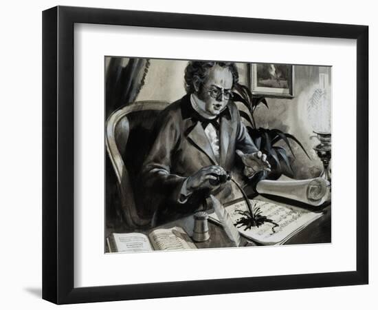 Portrait of Franz Schubert-Andrew Howat-Framed Giclee Print