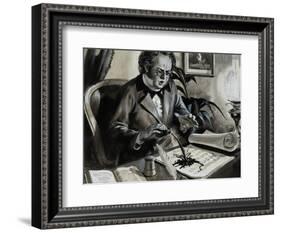 Portrait of Franz Schubert-Andrew Howat-Framed Giclee Print