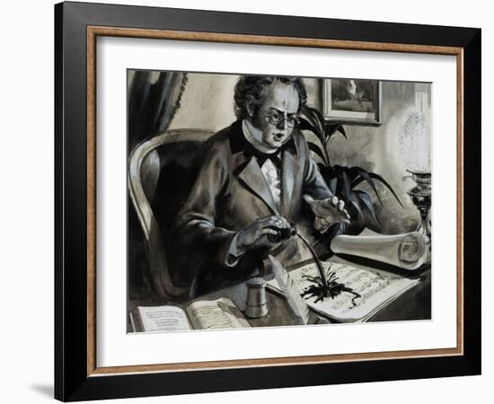 Portrait of Franz Schubert-Andrew Howat-Framed Giclee Print