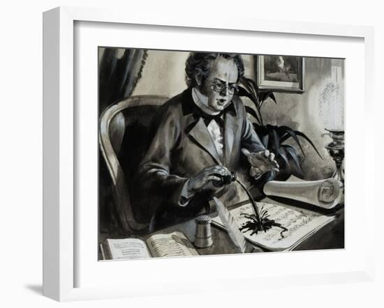 Portrait of Franz Schubert-Andrew Howat-Framed Giclee Print