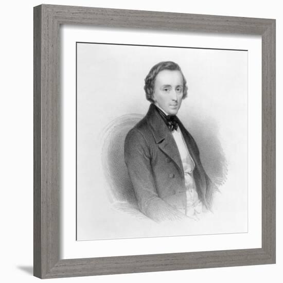 Portrait of Frederic Chopin (1810-49) Polish Composer and Pianist-Ary Scheffer-Framed Giclee Print