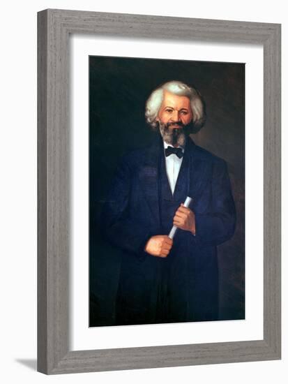 Portrait of Frederick Douglass-null-Framed Premium Giclee Print