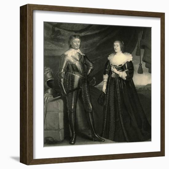 Portrait of Frederick Henry, Prince of Orange, and His Wife Amalia, Countess of Von Solms-Gerard Honthorst-Framed Giclee Print