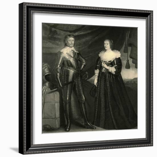 Portrait of Frederick Henry, Prince of Orange, and His Wife Amalia, Countess of Von Solms-Gerard Honthorst-Framed Giclee Print