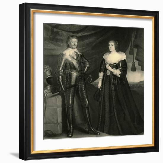 Portrait of Frederick Henry, Prince of Orange, and His Wife Amalia, Countess of Von Solms-Gerard Honthorst-Framed Giclee Print