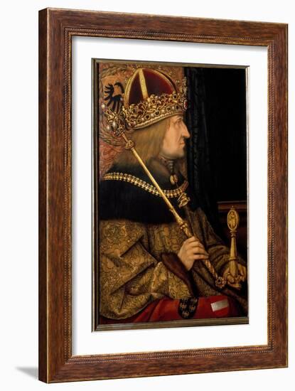 Portrait of Frederick Iii, Holy Roman Emperor Called the Peaceful, from an Original of 1468 (Painti-Hans Burgkmair-Framed Giclee Print