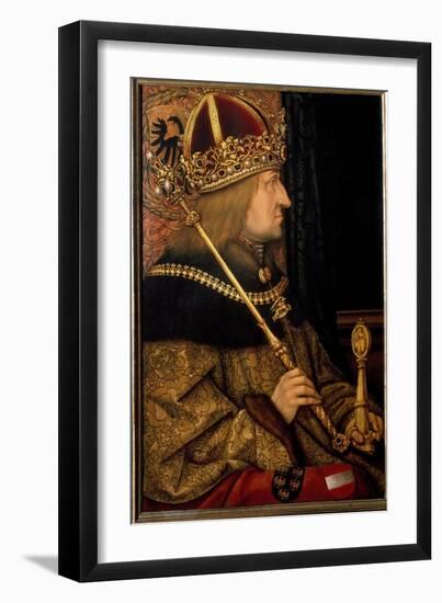 Portrait of Frederick Iii, Holy Roman Emperor Called the Peaceful, from an Original of 1468 (Painti-Hans Burgkmair-Framed Giclee Print