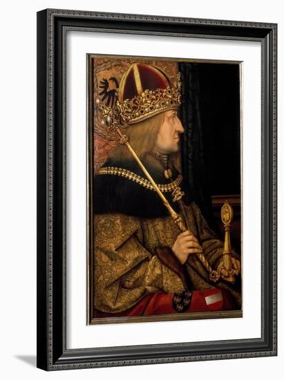 Portrait of Frederick Iii, Holy Roman Emperor Called the Peaceful, from an Original of 1468 (Painti-Hans Burgkmair-Framed Giclee Print
