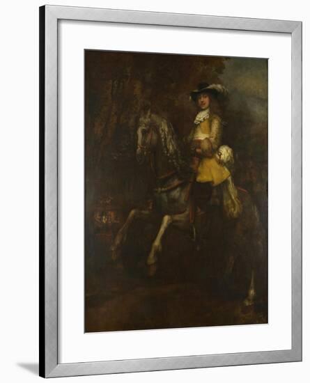 Portrait of Frederick Rihel on Horseback, Ca 1663-Rembrandt van Rijn-Framed Giclee Print