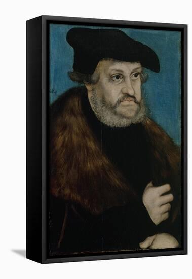 Portrait of Frederick the Wise, Elector of Saxony, C. 1525-1527-Lucas Cranach the Elder-Framed Premier Image Canvas