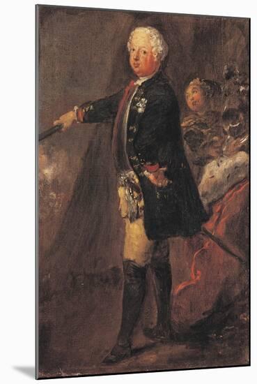 Portrait of Frederick William I of Prussia-null-Mounted Giclee Print