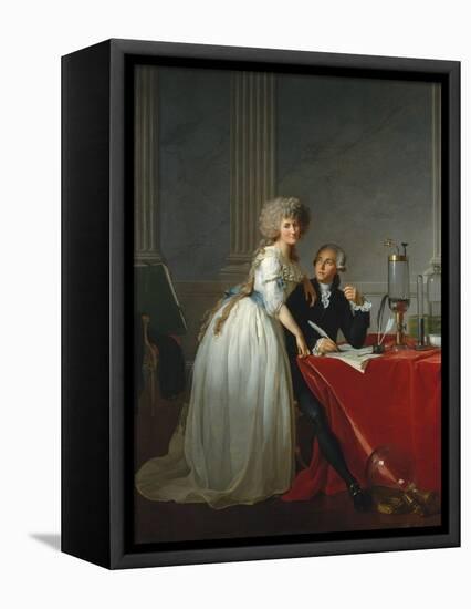 Portrait of French chemist Antoine Laurent Lavoisier with wife, 1788-Jacques Louis David-Framed Premier Image Canvas