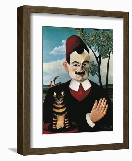 Portrait of French Writer Pierre Loti, Pseudonym of Louis Marie Julien Viaud-Henri Rousseau-Framed Giclee Print