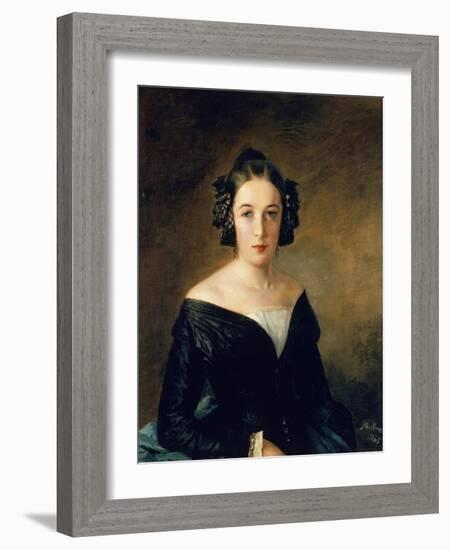 Portrait of Friederike Arnold, 1845-Adolph Menzel-Framed Giclee Print