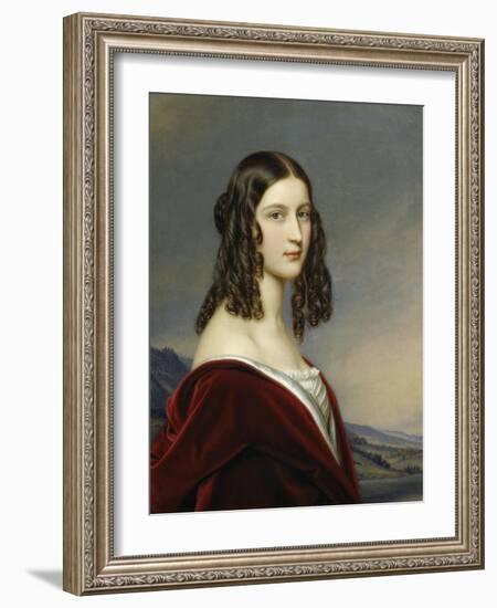 Portrait of Friederike Von Freiin Gumppenberg, 1843-Joseph Karl Stieler-Framed Giclee Print