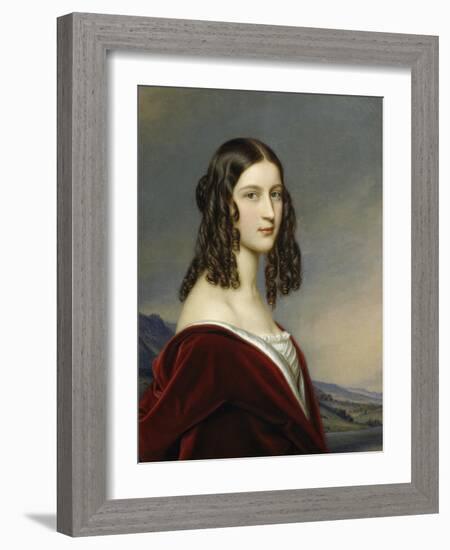 Portrait of Friederike Von Freiin Gumppenberg, 1843-Joseph Karl Stieler-Framed Giclee Print