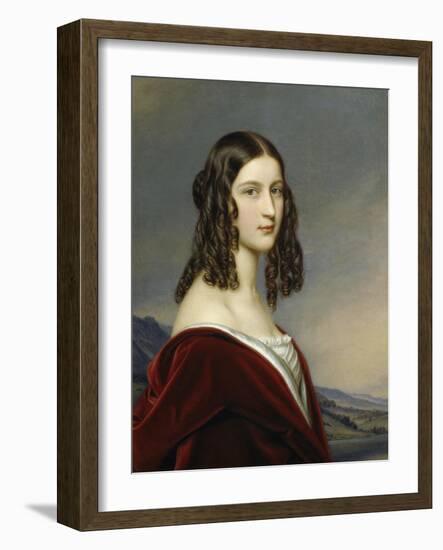 Portrait of Friederike Von Freiin Gumppenberg, 1843-Joseph Karl Stieler-Framed Giclee Print