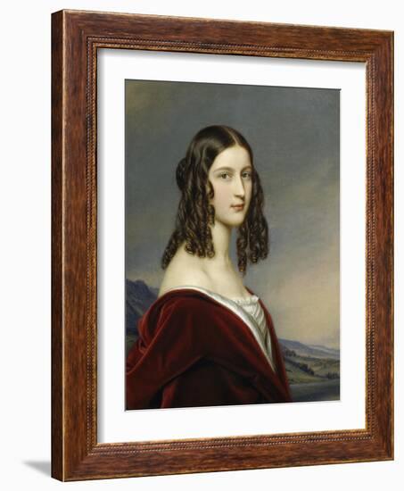 Portrait of Friederike Von Freiin Gumppenberg, 1843-Joseph Karl Stieler-Framed Giclee Print