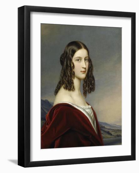 Portrait of Friederike Von Freiin Gumppenberg, 1843-Joseph Karl Stieler-Framed Giclee Print