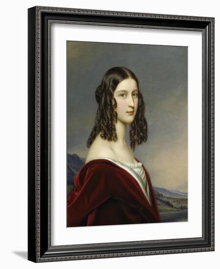Portrait of Friederike Von Freiin Gumppenberg, 1843-Joseph Karl Stieler-Framed Giclee Print
