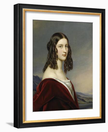 Portrait of Friederike Von Freiin Gumppenberg, 1843-Joseph Karl Stieler-Framed Giclee Print