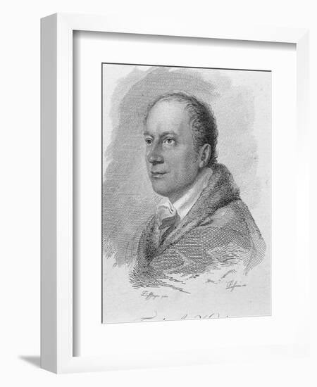 Portrait of Friedrich Kind-Moritz Michael Daffinger-Framed Giclee Print