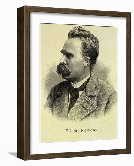 Portrait of Friedrich Nietzsche-Stefano Bianchetti-Framed Giclee Print