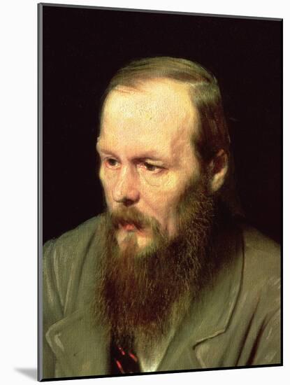 Portrait of Fyodor Dostoyevsky (1821-81) 1872-Vasili Grigorevich Perov-Mounted Giclee Print