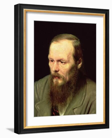 Portrait of Fyodor Dostoyevsky (1821-81) 1872-Vasili Grigorevich Perov-Framed Giclee Print