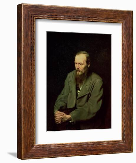 Portrait of Fyodor Dostoyevsky (1821-81) 1872-Vasili Grigorevich Perov-Framed Giclee Print