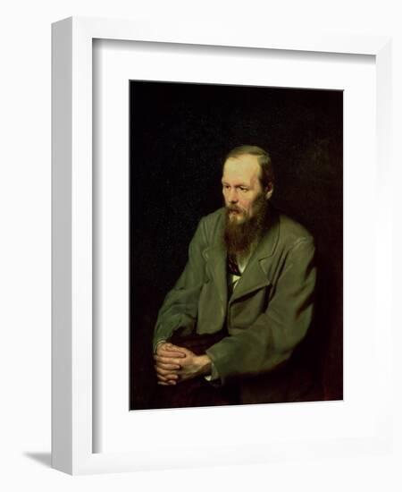 Portrait of Fyodor Dostoyevsky (1821-81) 1872-Vasili Grigorevich Perov-Framed Giclee Print