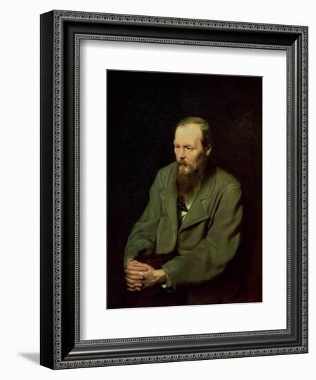 Portrait of Fyodor Dostoyevsky (1821-81) 1872-Vasili Grigorevich Perov-Framed Giclee Print